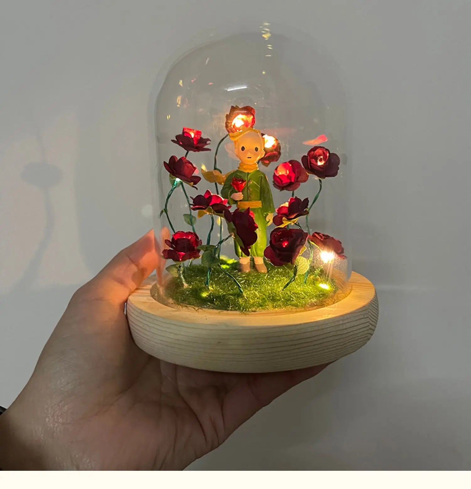 Led Room Decor Little Prince Rose Night Lights DIY Lamp Agaric Bedroom New Year Christmas Material Nightlight Gift for Kids
