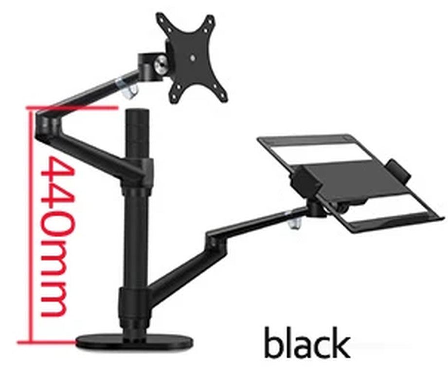 OL-3L Multimedia 32Inch LCD Monior Desktop Stand Dual Arm + 17"Laptop Mount Stand Table Full Motion Suporte Monitor Holder