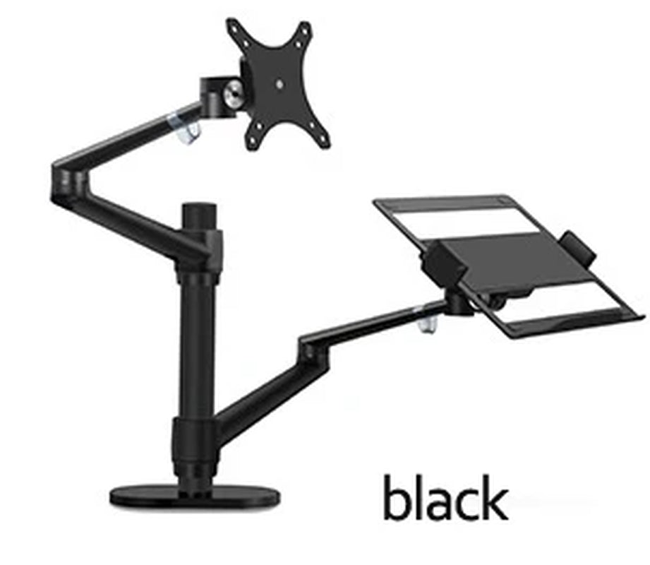 OL-3L Multimedia 32Inch LCD Monior Desktop Stand Dual Arm + 17"Laptop Mount Stand Table Full Motion Suporte Monitor Holder