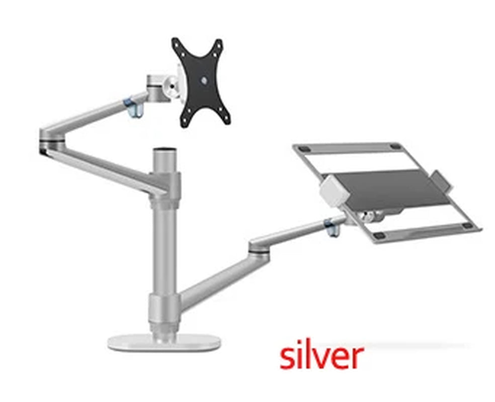 OL-3L Multimedia 32Inch LCD Monior Desktop Stand Dual Arm + 17"Laptop Mount Stand Table Full Motion Suporte Monitor Holder
